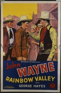 JW 090 RAINBOW VALLEY one-sheet movie poster R39 John Wayne saves the day!