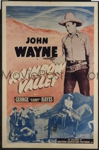JW 089 RAINBOW VALLEY one-sheet movie poster R40s John Wayne pointing gun!