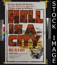 #291 HELL IS A CITY 1sh '60 Stanley Baker 