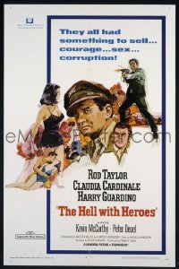 #148 HELL WITH HEROES 1sh '68 Rod Taylor 