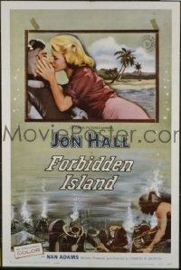 #181 FORBIDDEN ISLAND 1sh '58 Jon Hall 