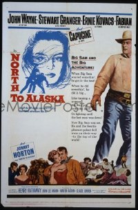 JW 288 NORTH TO ALASKA one-sheet movie poster '60 John Wayne, Capucine, Fabian