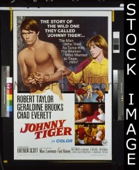 #1573 JOHNNY TIGER 1sh '66 Robert Taylor 