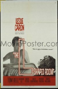 #466 L-SHAPED ROOM 1sh '63 Leslie Caron 