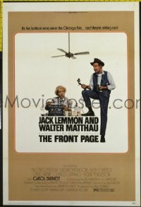 r651 FRONT PAGE one-sheet movie poster '75 Jack Lemmon, Walter Matthau