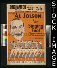 #1592 SINGING FOOL window card '28 Al Jolson 