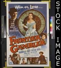 #0948 FRONTIER GAMBLER 1sh '56 Bromfield,Gray 