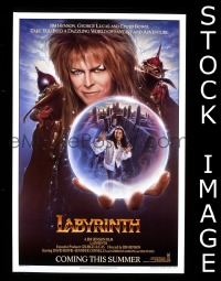 A690 LABYRINTH teaser one-sheet movie poster '86 David Bowie, Jim Henson