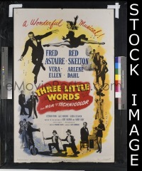 #7032 3 LITTLE WORDS 1sh '50 Fred Astaire