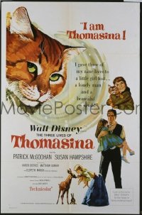 #019 3 LIVES OF THOMASINA 1sh '64 Disney 