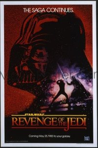 v379 RETURN OF THE JEDI teaser 1sh '83 dated Revenge!