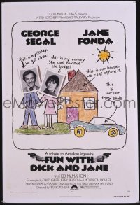 #278 FUN WITH DICK & JANE 1sh '77 Segal,Fonda 