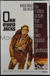 P005 1 EYED JACKS one-sheet movie poster '61 Marlon Brando, Karl Malden