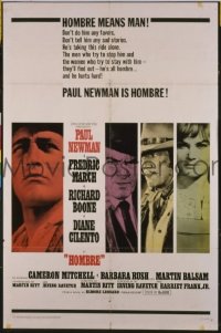 r759 HOMBRE one-sheet movie poster '66 Paul Newman, Fred March, Boone