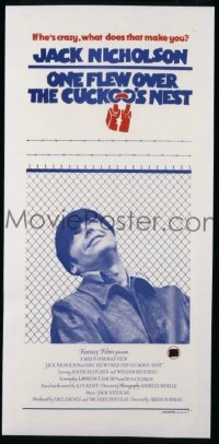 t299 ONE FLEW OVER THE CUCKOO'S NEST Australian daybill movie poster '75