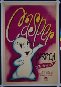 CASPER stock 1sh '50 wonderful cartoon image of the friendly ghost who hated scaring people!