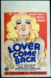 LOVER COME BACK ('31) WC