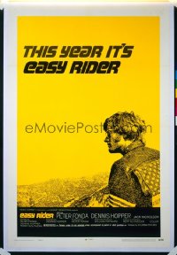 EASY RIDER style C 1sh '69 Peter Fonda, motorcycle biker classic directed by Dennis Hopper!