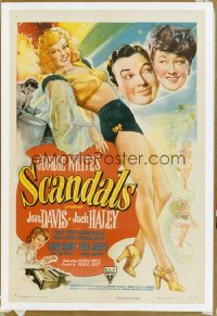 GEORGE WHITE'S SCANDALS 1sh '45 Joan Davis, Jack Haley, full-length sexy showgirl!