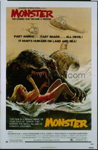 MONSTER 1sh '80 Mitchum, Carradine, Monstroid, the legend that became a terror!