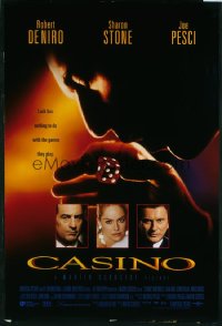 CASINO int'l DS 1sh '95 headshots of Robert De Niro, Sharon Stone, Joe Pesci!