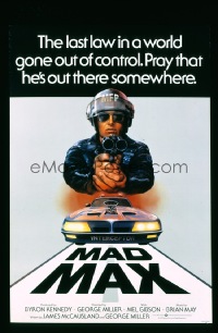 MAD MAX English 1sh '79 art of wasteland cop Mel Gibson, Miller's Australian sci-fi classic!