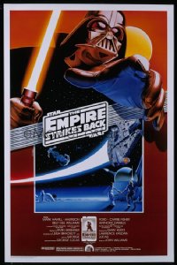 EMPIRE STRIKES BACK Kilian 1sh R90 George Lucas sci-fi classic, cool artwork by Noble!