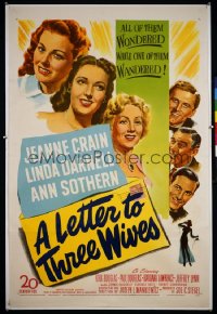 LETTER TO THREE WIVES 1sheet