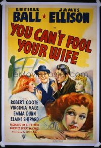 YOU CAN'T FOOL YOUR WIFE ('40) 1sheet