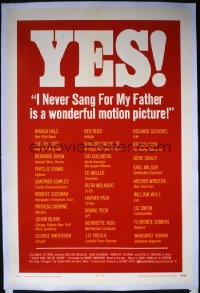 I NEVER SANG FOR MY FATHER 1sheet