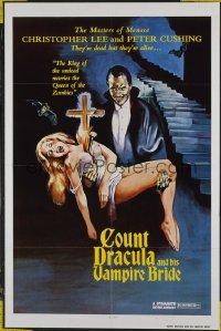 SATANIC RITES OF DRACULA 1sh 1978 great artwork of Count Dracula & his Vampire Bride!