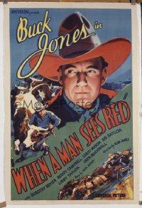 WHEN A MAN SEES RED ('34) 1sheet