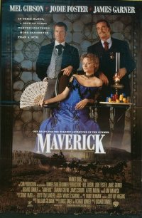 4659 MAVERICK one-sheet movie poster '94 Mel Gibson, Jodie Foster