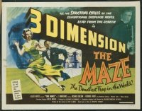 v220 MAZE  1/2sh '53 3D horror, William Cameron Menzies