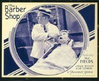#176 BARBER SHOP lobby card '33 W.C. Fields giving close shave!!