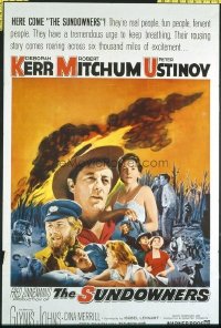1604 SUNDOWNERS one-sheet movie poster '61 Deborah Kerr, Mitchum