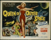 #327 QUEEN OF OUTER SPACE half-sheet movie poster '58 sexy Zsa Zsa Gabor!!