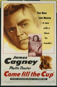 1525 COME FILL THE CUP one-sheet movie poster '51 James Cagney, Gig Young