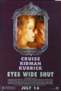 4628 EYES WIDE SHUT advance one-sheet movie poster '99 Kubrick,Cruise,Kidman