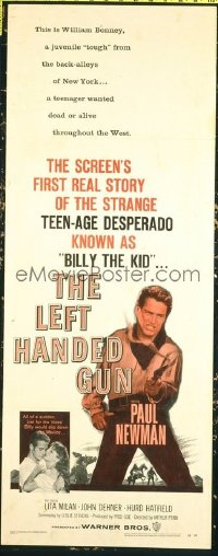 3340 LEFT HANDED GUN insert movie poster '58 Newman as Billy the Kid!