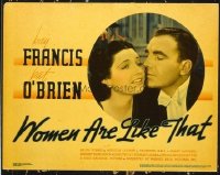 1382 WOMEN ARE LIKE THAT title lobby card '38 Kay Francis, O'Brien