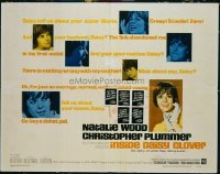 3409 INSIDE DAISY CLOVER half-sheet movie poster '66 Natalie Wood, Plummer