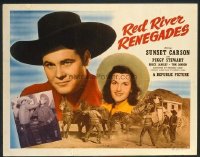 t109 RED RIVER RENEGADES style A half-sheet movie poster '46 Sunset Carson