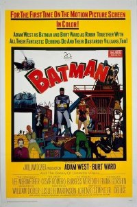 VHP7 483 BATMAN one-sheet movie poster '66 Adam West, Burt Ward, DC Comics!