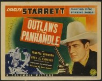 t085 OUTLAWS OF THE PANHANDLE title lobby card '41 Charles Starrett