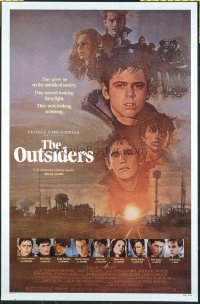 4670 OUTSIDERS art style one-sheet movie poster '82 Francis Ford Coppola