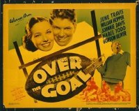 1289 OVER THE GOAL title lobby card '37 cool football goal post image!