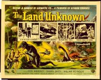 VHP7 394 LAND UNKNOWN style A half-sheet movie poster '57 dinosaurs, sci-fi!