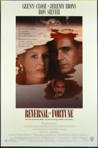 4679 REVERSAL OF FORTUNE DS one-sheet movie poster '90 Close, Irons