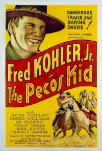 t115 PECOS KID linen one-sheet movie poster '35 smilin' Fred Kohler Jr.!